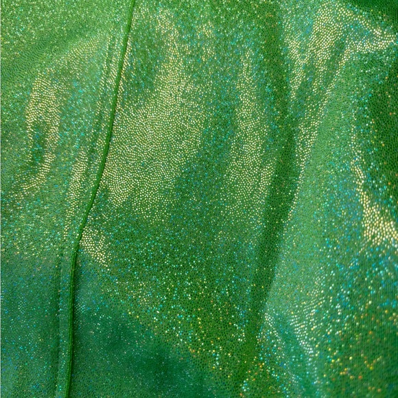 Green Latex Sparkly Pants - Picture 4 of 6